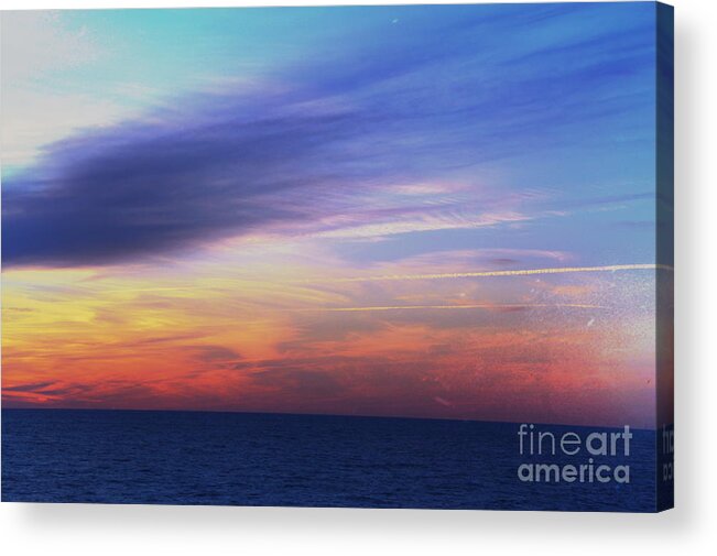 America Acrylic Print featuring the photograph When The Sun Kissed The Sky by Robyn King