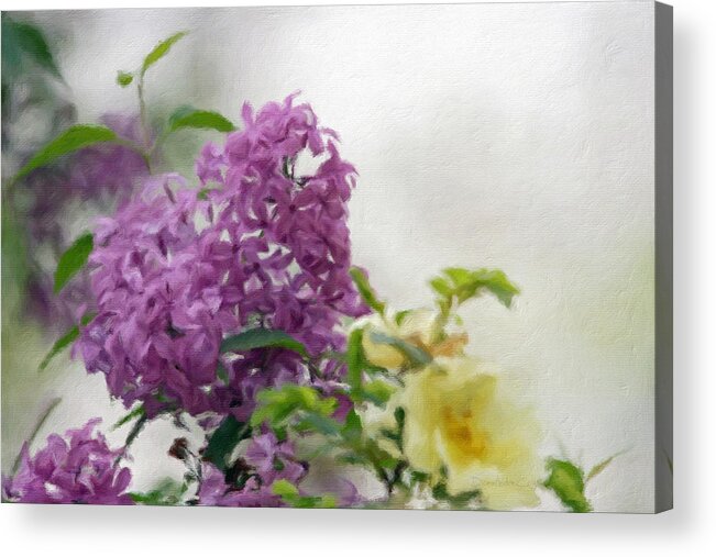 Lilac Acrylic Print featuring the photograph Whispering Blossoms by Diane Lindon Coy