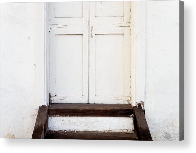 Door Acrylic Print featuring the photograph White Door by Derek Dean