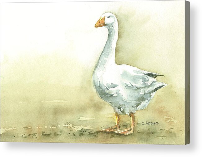 White Goose Print by Corinne Aelbers Fine