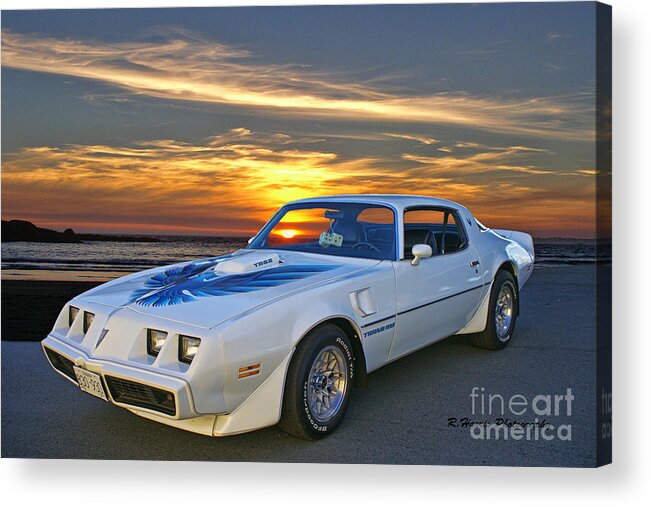 Cars Acrylic Print featuring the photograph White Pontiac Trans Am by Randy Harris