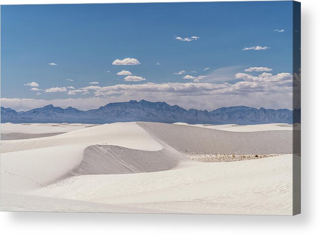 New Mexico Acrylic Print featuring the photograph White Sands Dunes by Framing Places