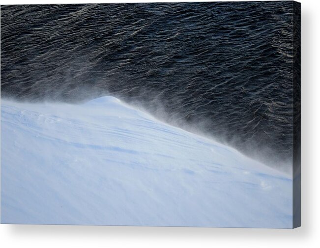 Abstract Acrylic Print featuring the digital art Wind and Snow Two by Lyle Crump