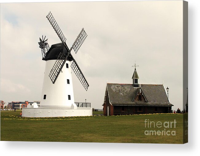 Windmill Acrylic Print featuring the photograph Windmill at Lytham St. Annes - England by Doc Braham