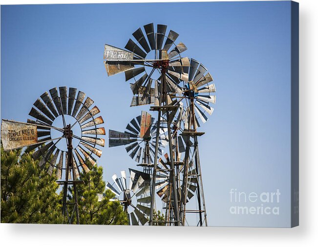Windmill Acrylic Print featuring the photograph Windmills by Jim West