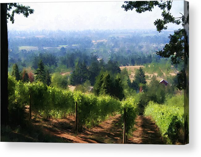 Wine Acrylic Print featuring the photograph Wine Country by Sherrie Triest