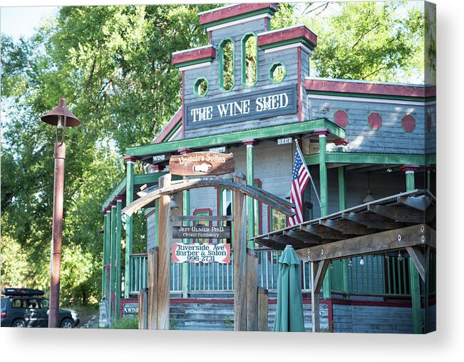 Wine Shed Acrylic Print featuring the photograph Wine Shed by Tom Cochran