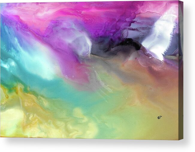 Abstract Acrylic Print featuring the painting Wings of Flight by Eli Tynan