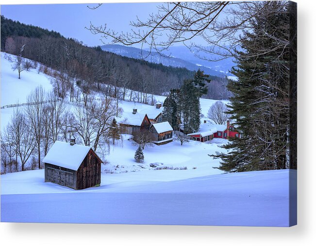 Sleepy Hollow Acrylic Print featuring the photograph Winter Afternoon at Sleepy Hollow Farm by Rick Berk