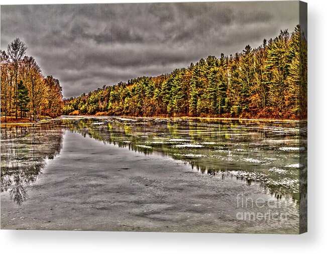 Winter Acrylic Print featuring the photograph Winter at Pine Lake by William Norton