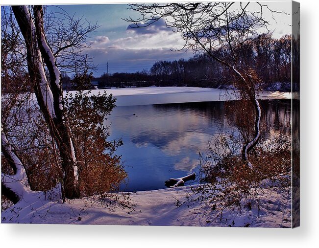 Landscape Acrylic Print featuring the photograph Winter at Twin Lakes by Mikki Cucuzzo
