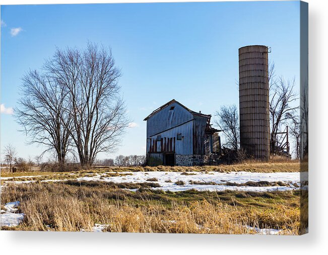Wisconsin Acrylic Print featuring the photograph Winter Barn by Kathleen Scanlan