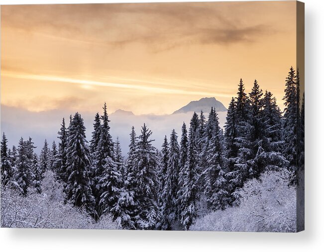 Alaska Acrylic Print featuring the photograph Winter Sunrise by Scott Slone