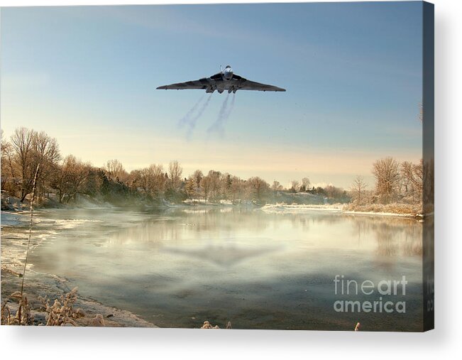 Avro Acrylic Print featuring the digital art Winter In Bomber Country by Airpower Art