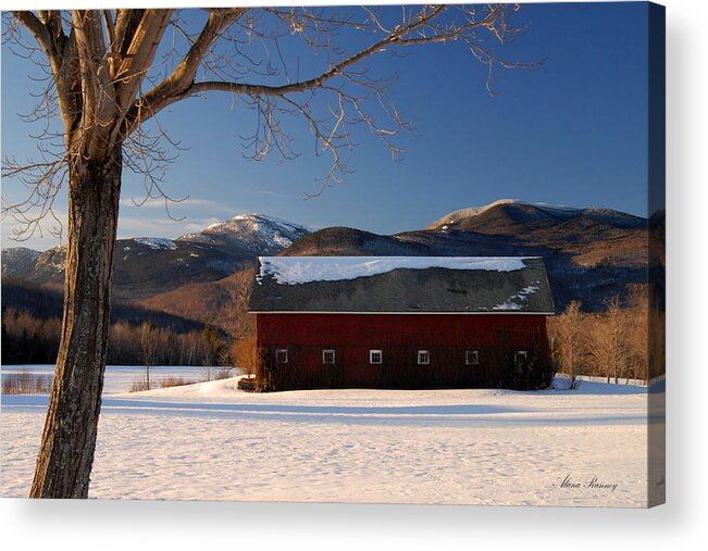 Red Acrylic Print featuring the photograph Winter in New England by Alana Ranney