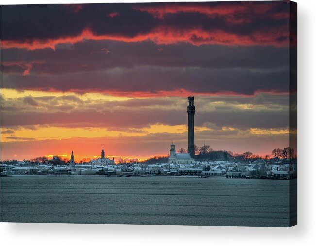 Provincetown Acrylic Print featuring the photograph Winter Layers by Ellen Koplow
