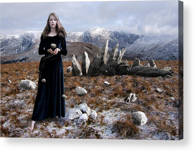 Woman Acrylic Print featuring the digital art Winter by Richard Ferguson