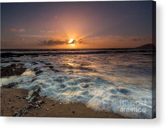 Sunset Acrylic Print featuring the photograph Winter Sunset by Mimi Ditchie