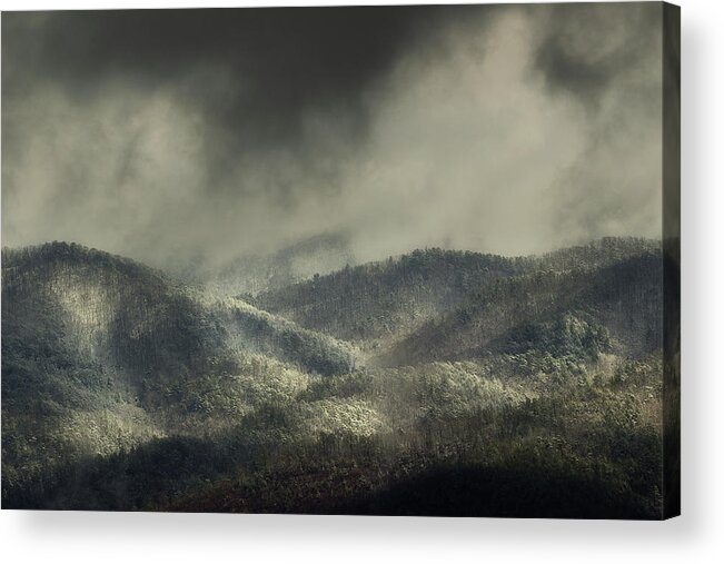 Mountains Acrylic Print featuring the photograph Winters Dance by Mike Eingle