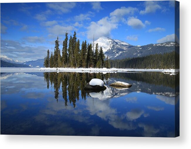 Winters Mirror Acrylic Print featuring the photograph Winters mirror by Lynn Hopwood