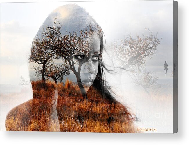 Woman Acrylic Print featuring the photograph Wish you were still here by Kira Bodensted