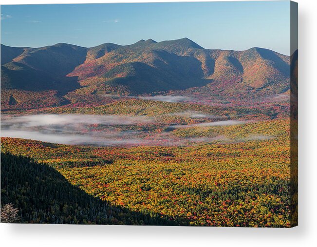 Wispy Acrylic Print featuring the photograph Wispy Autumn Tripyramid Sunrise by White Mountain Images