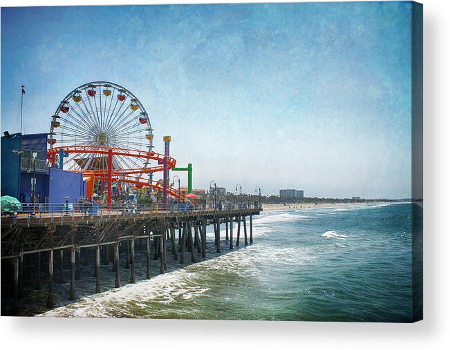 Santa Monica Acrylic Print featuring the photograph With a Smile On My Face by Laurie Search