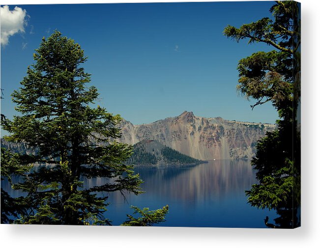 Wizard Acrylic Print featuring the photograph Wizard Island by Beth Collins