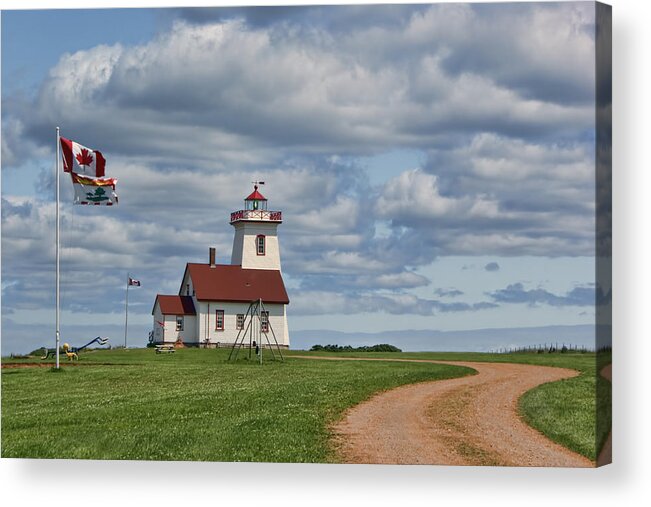 Prince Edward Island Acrylic Print featuring the photograph Wood Islands Lighthouse - 2 - PEI by Nikolyn McDonald