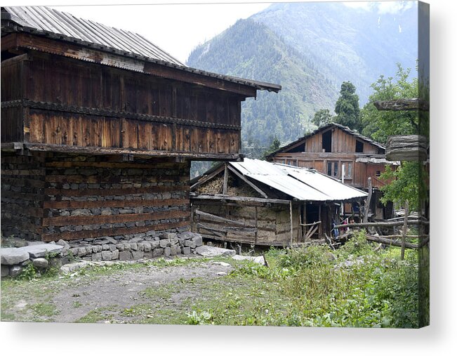 Mountains Acrylic Print featuring the photograph Wooden hut by Sumit Mehndiratta
