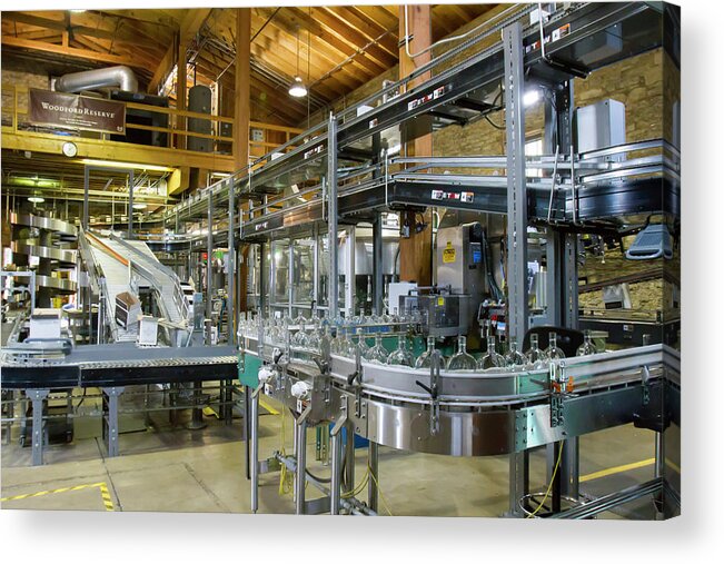 American Acrylic Print featuring the photograph Woodford Reserves bottling process by Karen Foley