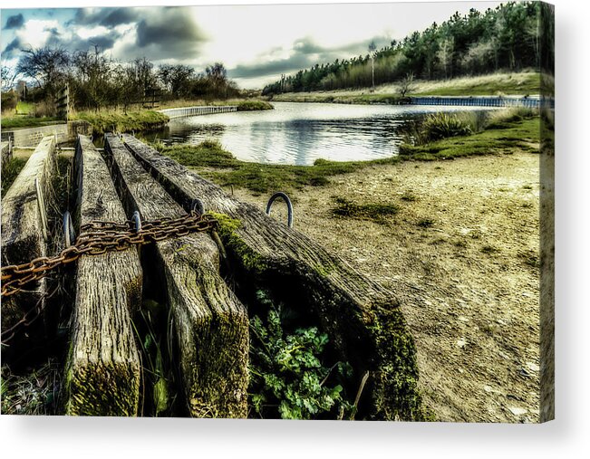 Canal Acrylic Print featuring the photograph Woodside by Nick Bywater