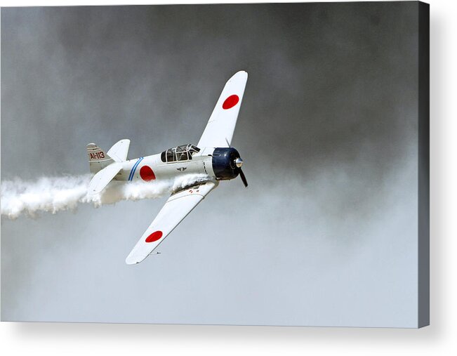 Mitsubishi A6m Zero Acrylic Print featuring the photograph WWII Fighter by Shoal Hollingsworth