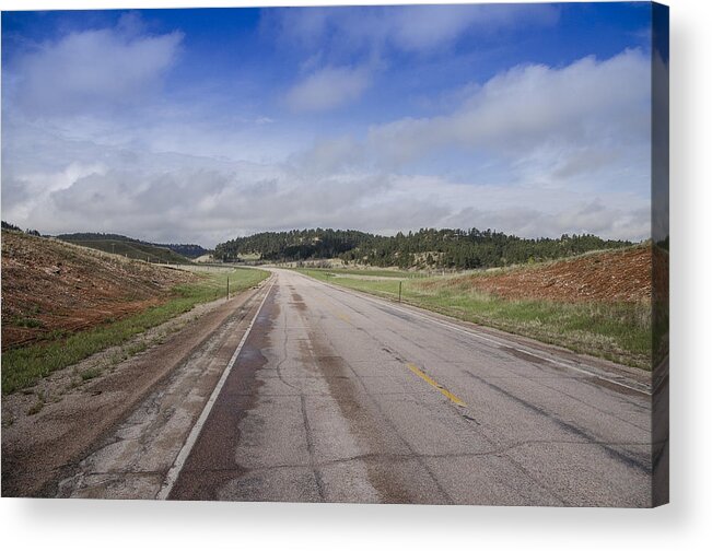 Road Acrylic Print featuring the photograph Wyoming Road by Erik Burg