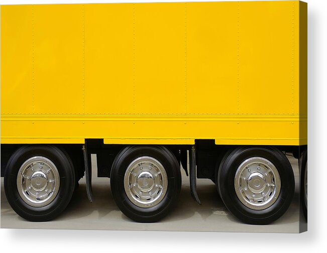 Advertising Acrylic Print featuring the photograph Yellow Truck by Carlos Caetano