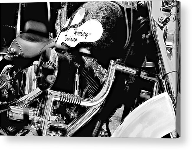 Harley Acrylic Print featuring the photograph Yes Its A Harley by Kenneth Mucke