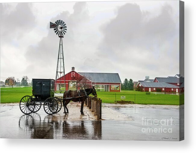 Yoder's Acrylic Print featuring the photograph Yoder's Parking Lot Shipshewana by David Arment