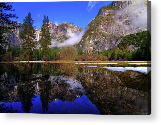 Yosemite Acrylic Print featuring the photograph Yosemite Winter Reflections by Greg Norrell