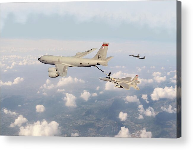 Kc-135 Stratotanker Acrylic Print featuring the digital art Young Tigers by Airpower Art