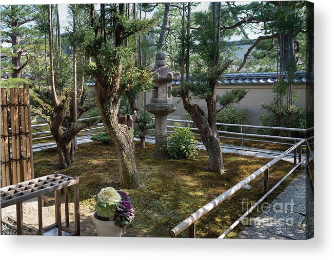Zen Acrylic Print featuring the photograph Zen Garden, Kyoto Japan 5 by Perry Rodriguez