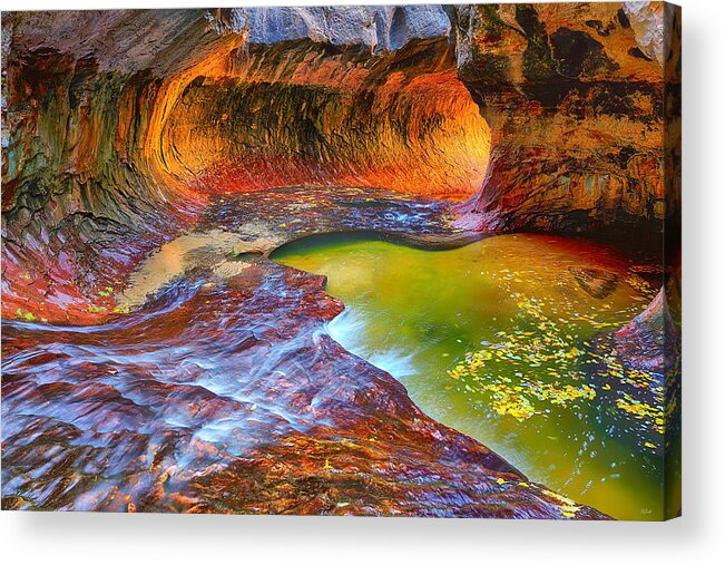 Subway Acrylic Print featuring the photograph Zion Subway by Greg Norrell