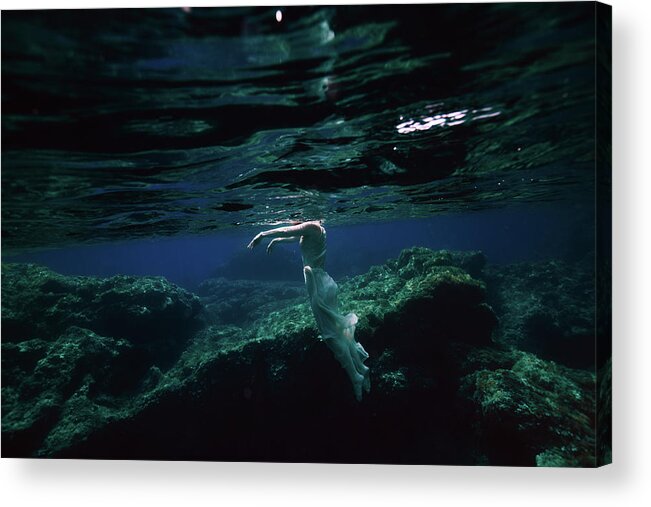 Mermaid Acrylic Print featuring the photograph Zombie Mermaid by Gemma Silvestre