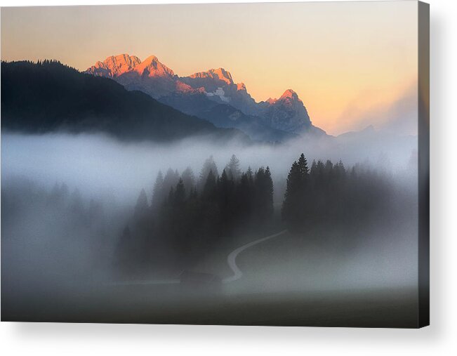 Alps Acrylic Print featuring the photograph --dreamy Fog-- by Marek Kijevsk