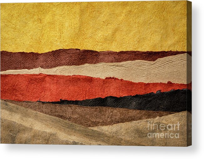 Huun Paper Acrylic Print featuring the photograph Abstract Landscape In Earth Tones #1 by Marek Uliasz