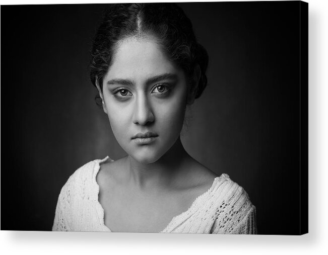 Portrait Acrylic Print featuring the photograph Ayda #1 by Mehdi Mokhtari