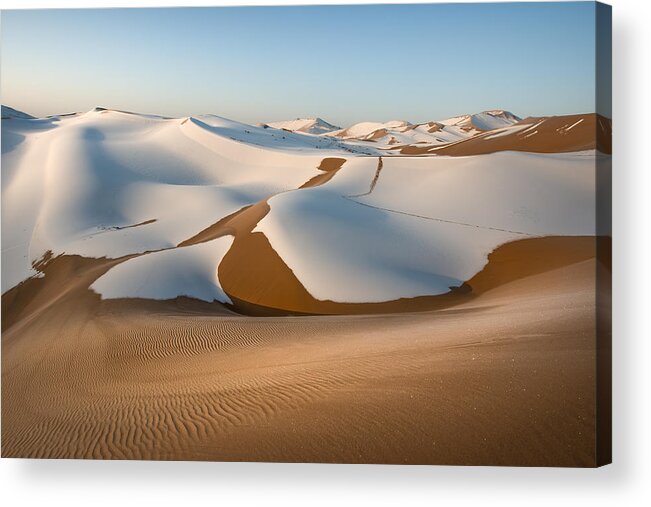 Landscape Acrylic Print featuring the photograph Badain Jaran Desert #1 by Shanyewuyu
