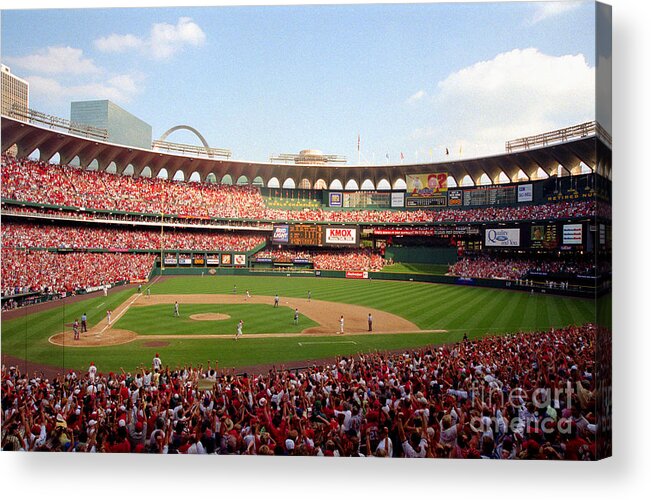 St. Louis Cardinals Acrylic Print featuring the photograph Baseball - Mark Mcgwire by Icon Sports Wire