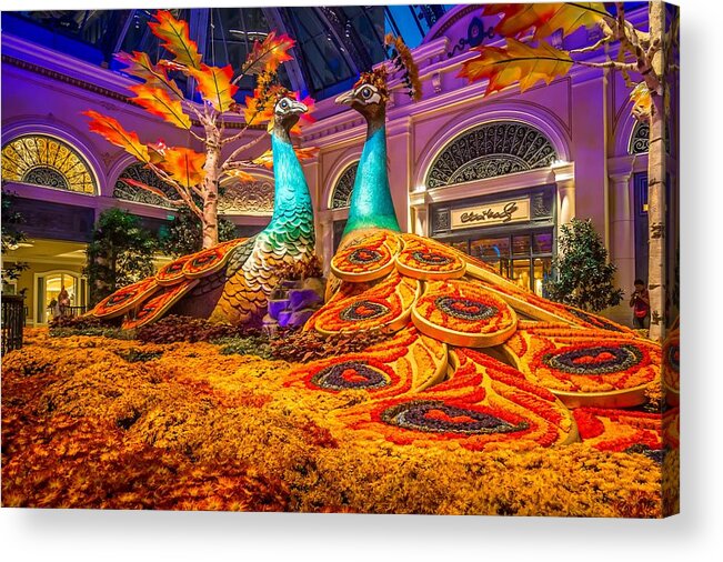 Bellagio Hotel Casino Las Vegas Indoor Decorations Autumn Season Acrylic  Print by Alex Grichenko - Fine Art America