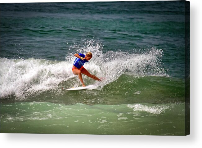 Supergirl Pro 2019 Acrylic Print featuring the photograph Bethany Hamilton #1 by Waterdancer