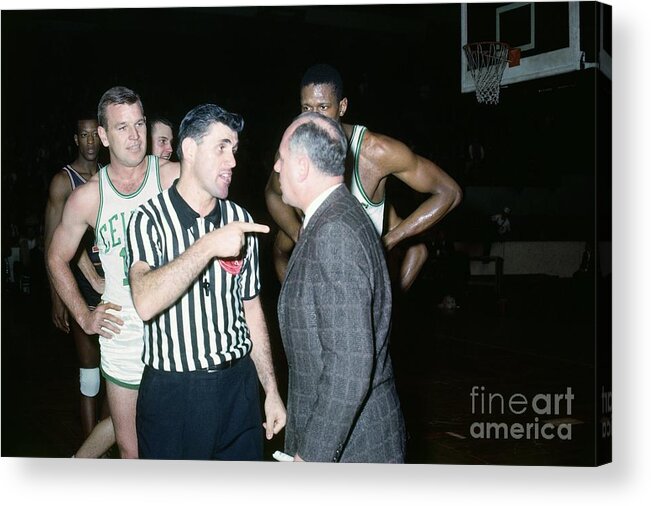 Nba Pro Basketball Acrylic Print featuring the photograph Boston Celtics Red Auerbach by Dick Raphael